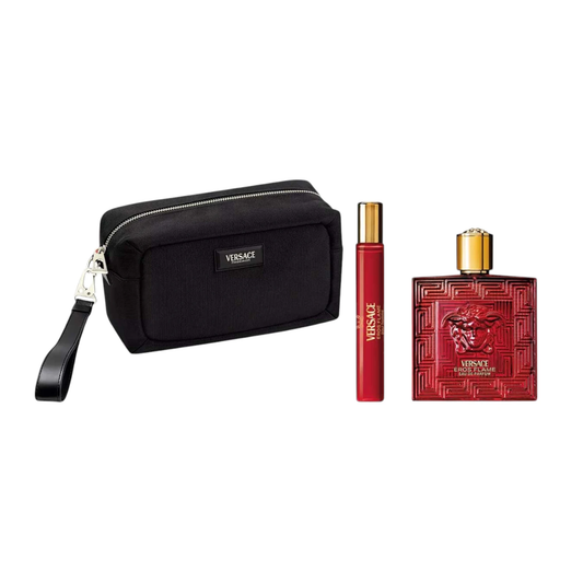 Versace Eros Flame Set de Regalo 100 ml + 10 ml + Bolso de Viaje