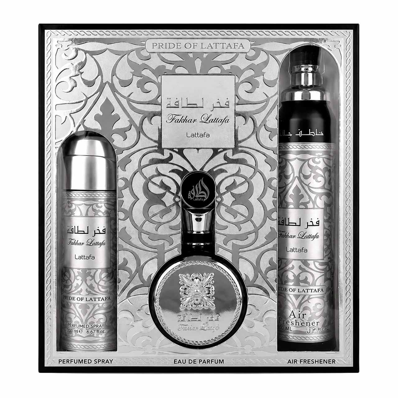 Lattafa Fakhar Black Set de Regalo 3 Piezas