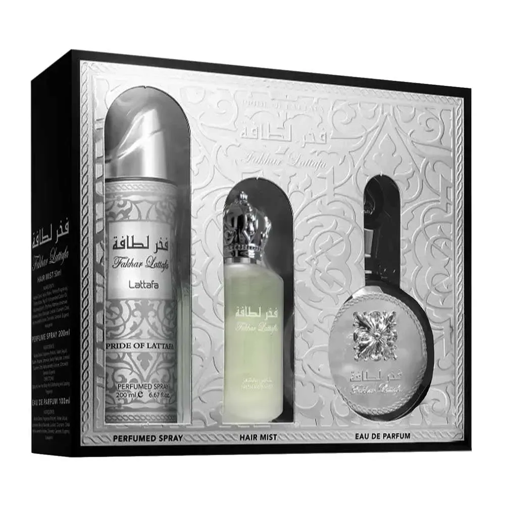 Lattafa Fakhar Black Set de Regalo 3 Piezas