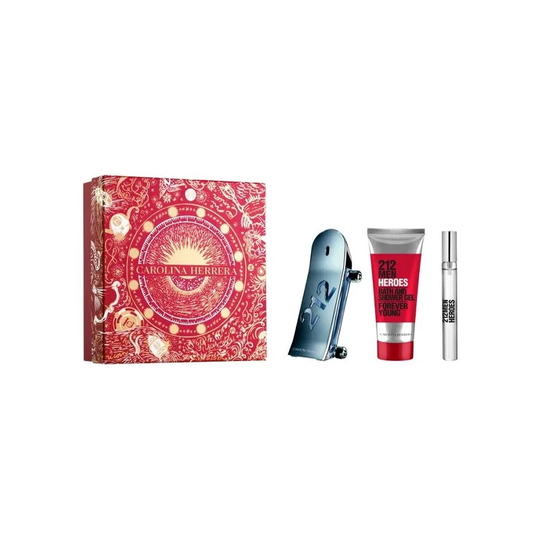 Carolina Herrera 212 Heroes Men Set de Regalo 3 Piezas EDT original en Zenzo Perfumes Colombia – imagen 1